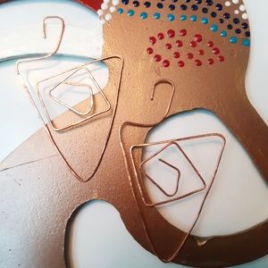 Copper Wire Earrings #ABSTRACTART